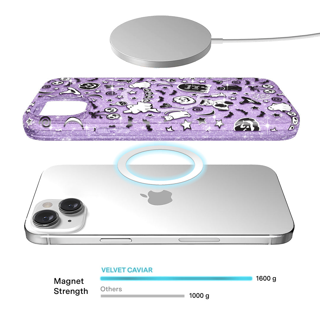 Witchy Lilac Glitter iPhone Case