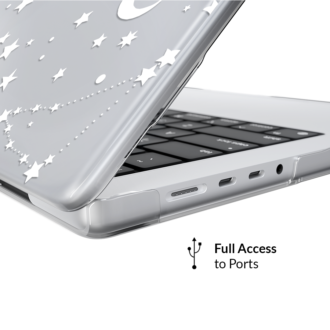White Stars MacBook Case