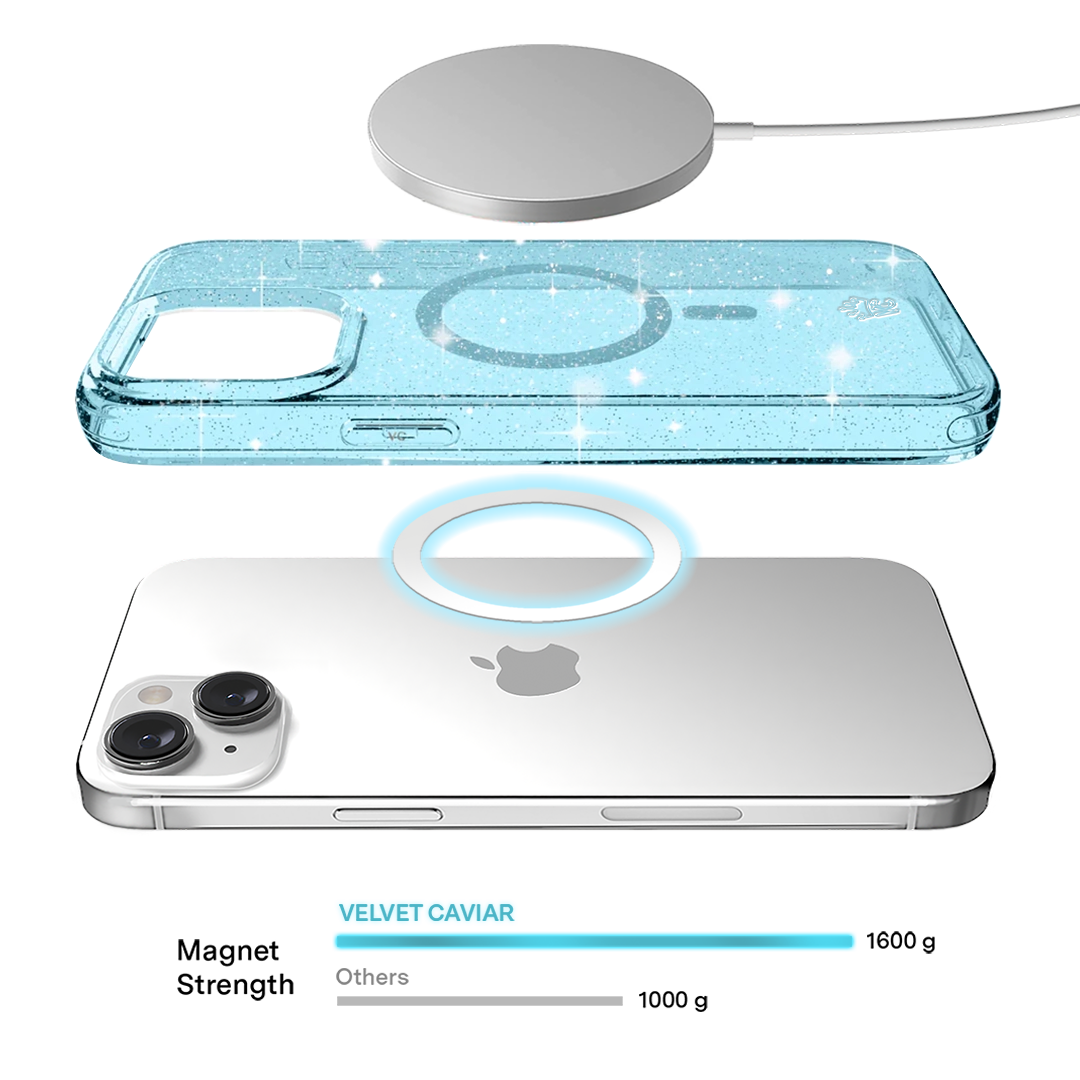 Blue Stardust Glitter iPhone Case