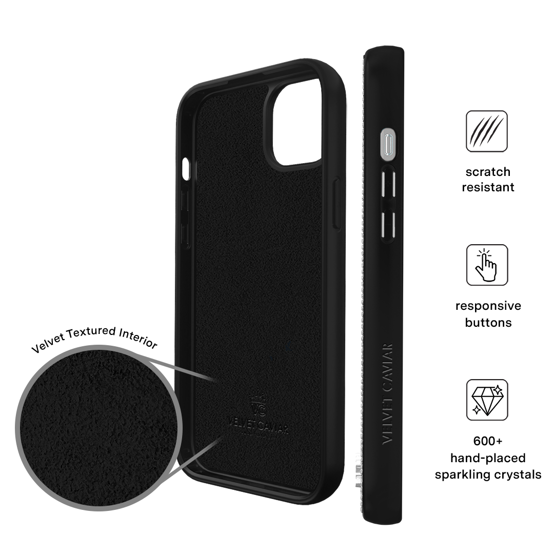 Black Caviar Crystals iPhone Case