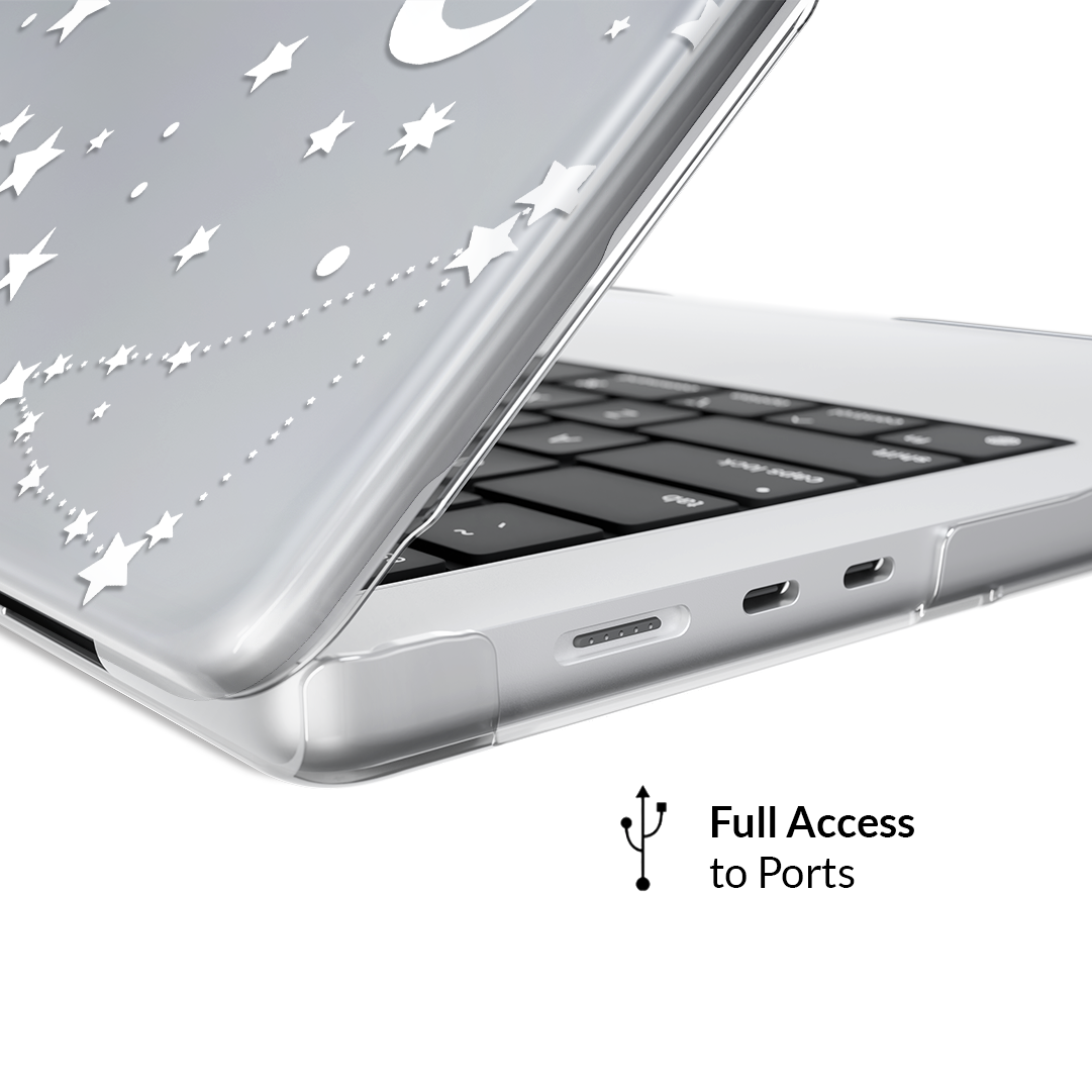 White Stars MacBook Case