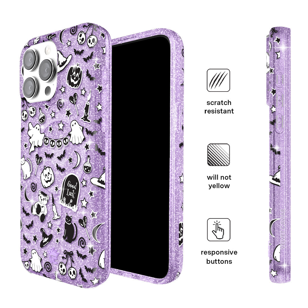 Witchy Lilac Glitter iPhone Case