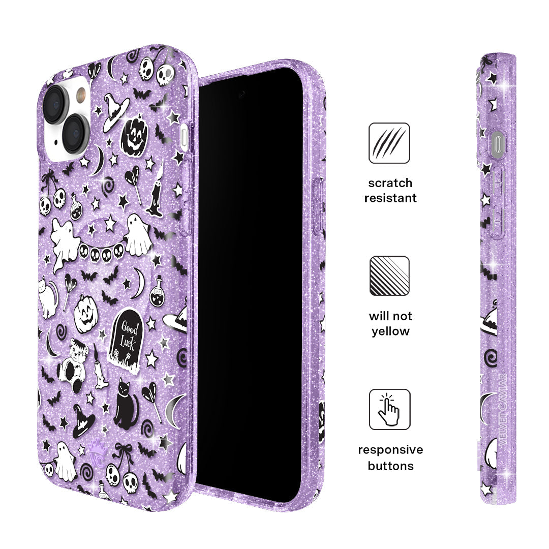 Witchy Lilac Glitter iPhone Case