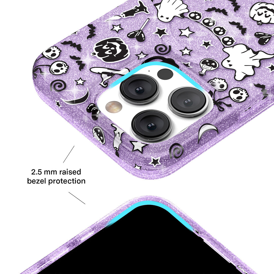 Witchy Lilac Glitter iPhone Case