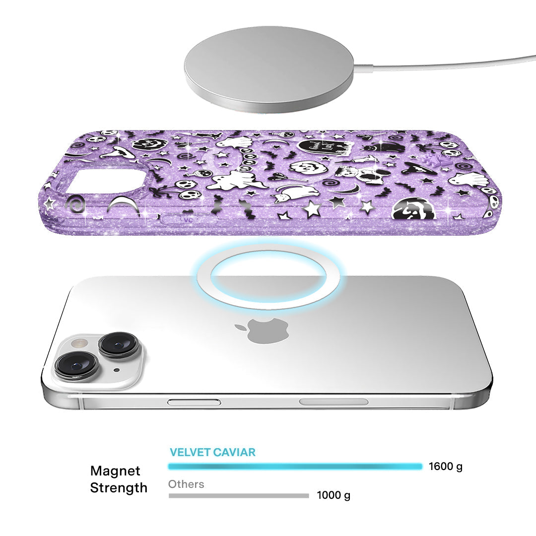 Witchy Lilac Glitter iPhone Case