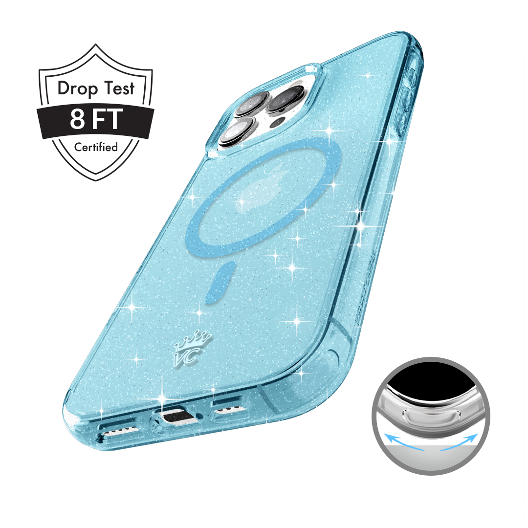 Blue Stardust Glitter iPhone Case