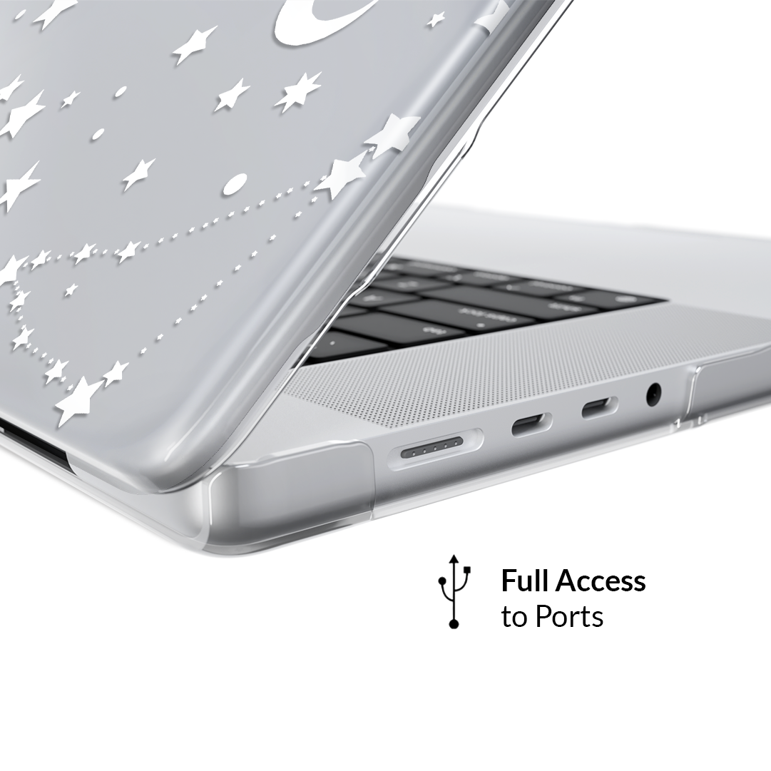 White Stars MacBook Case
