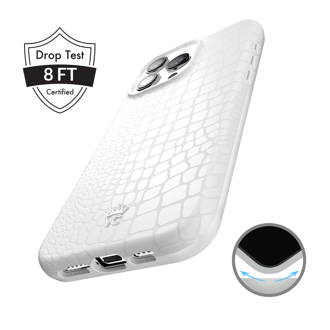 White Croc iPhone Case