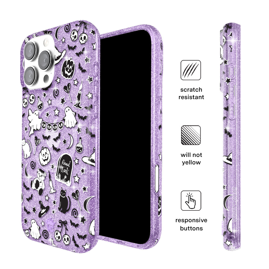 Witchy Lilac Glitter iPhone Case