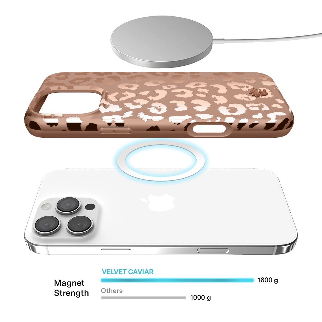 Bronze Chrome Leopard iPhone Case