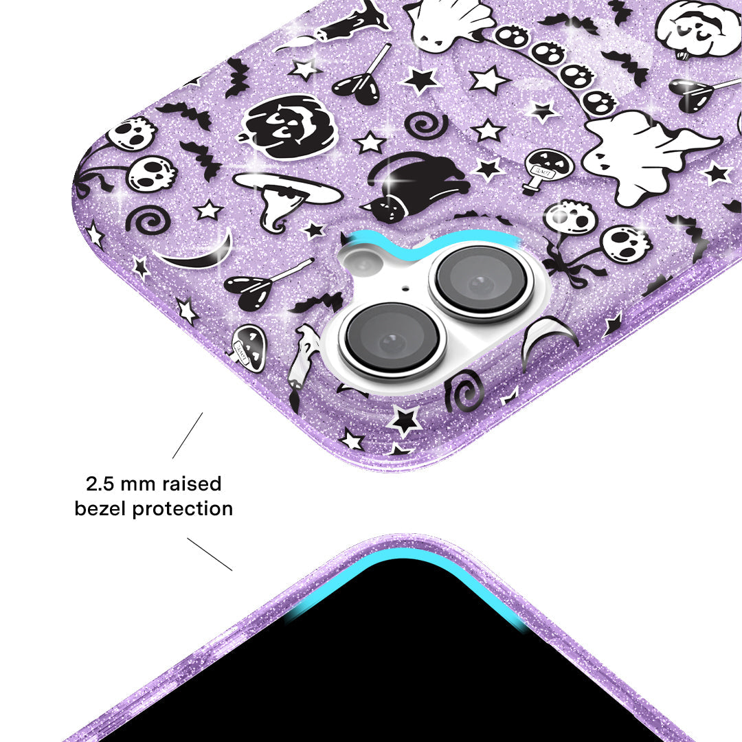 Witchy Lilac Glitter iPhone Case