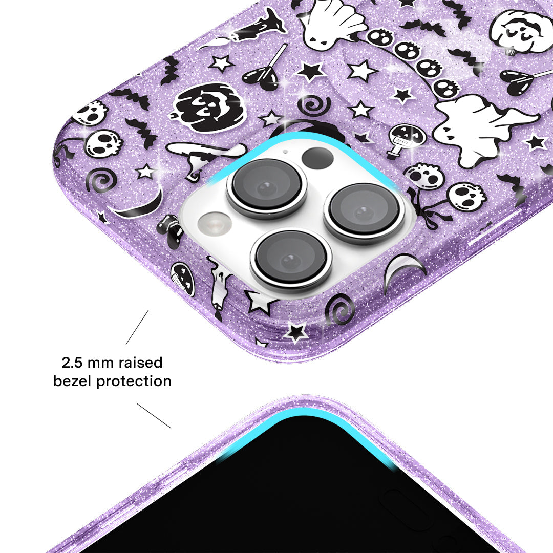 Witchy Lilac Glitter iPhone Case
