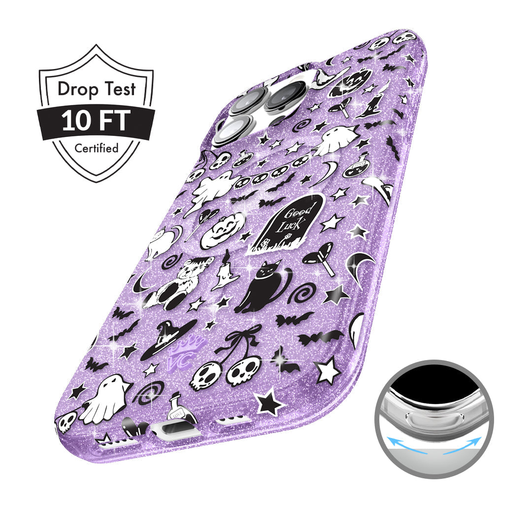 Witchy Lilac Glitter iPhone Case