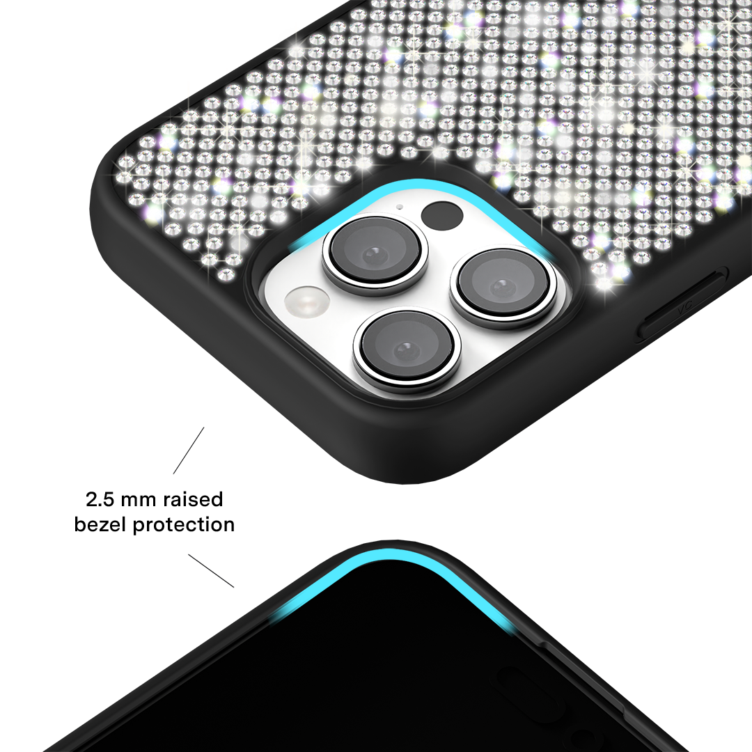 Black Caviar Crystals iPhone Case
