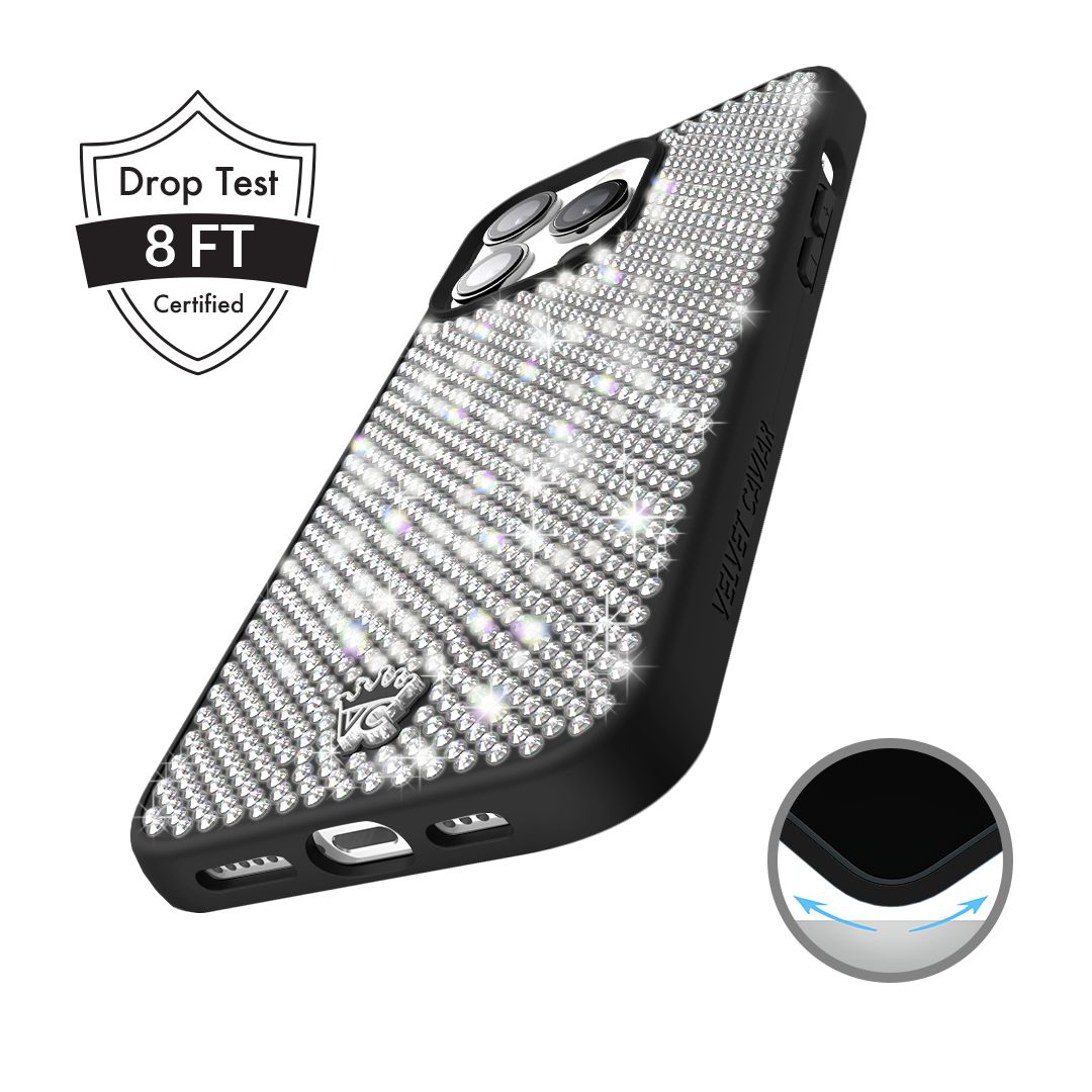 Black Caviar Crystals iPhone Case