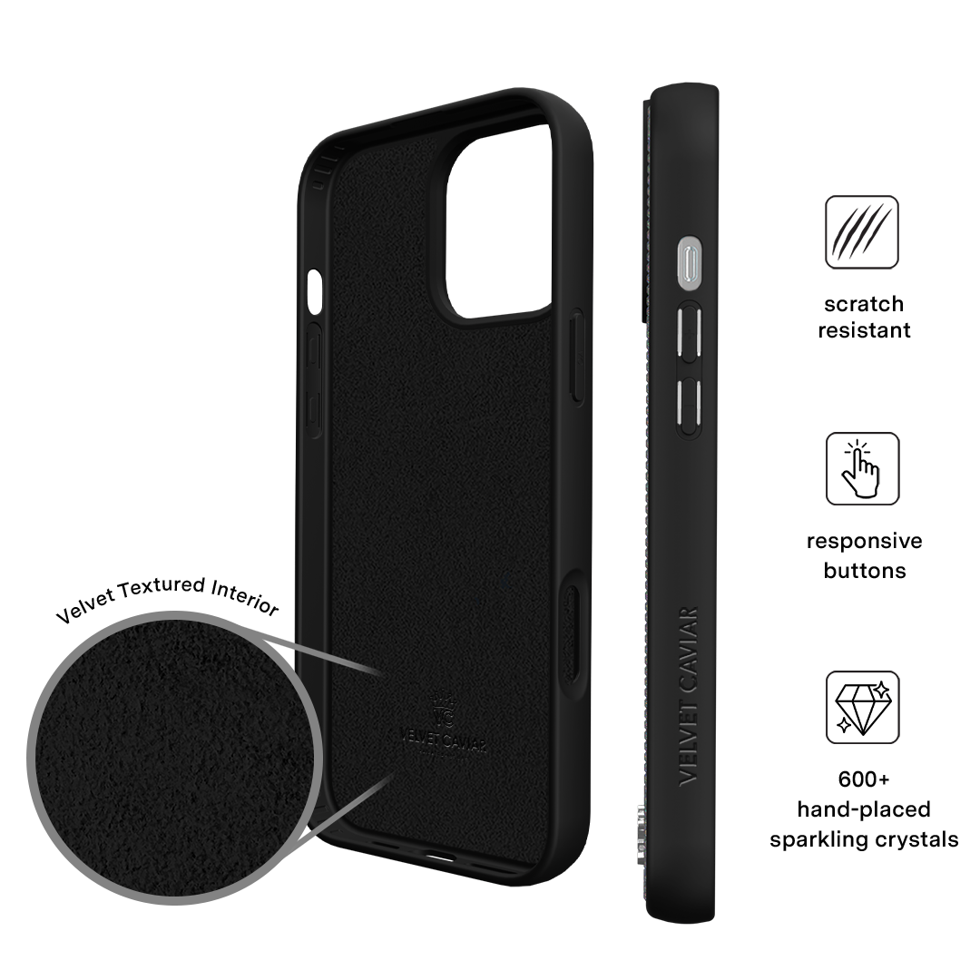 Black Caviar Crystals iPhone Case