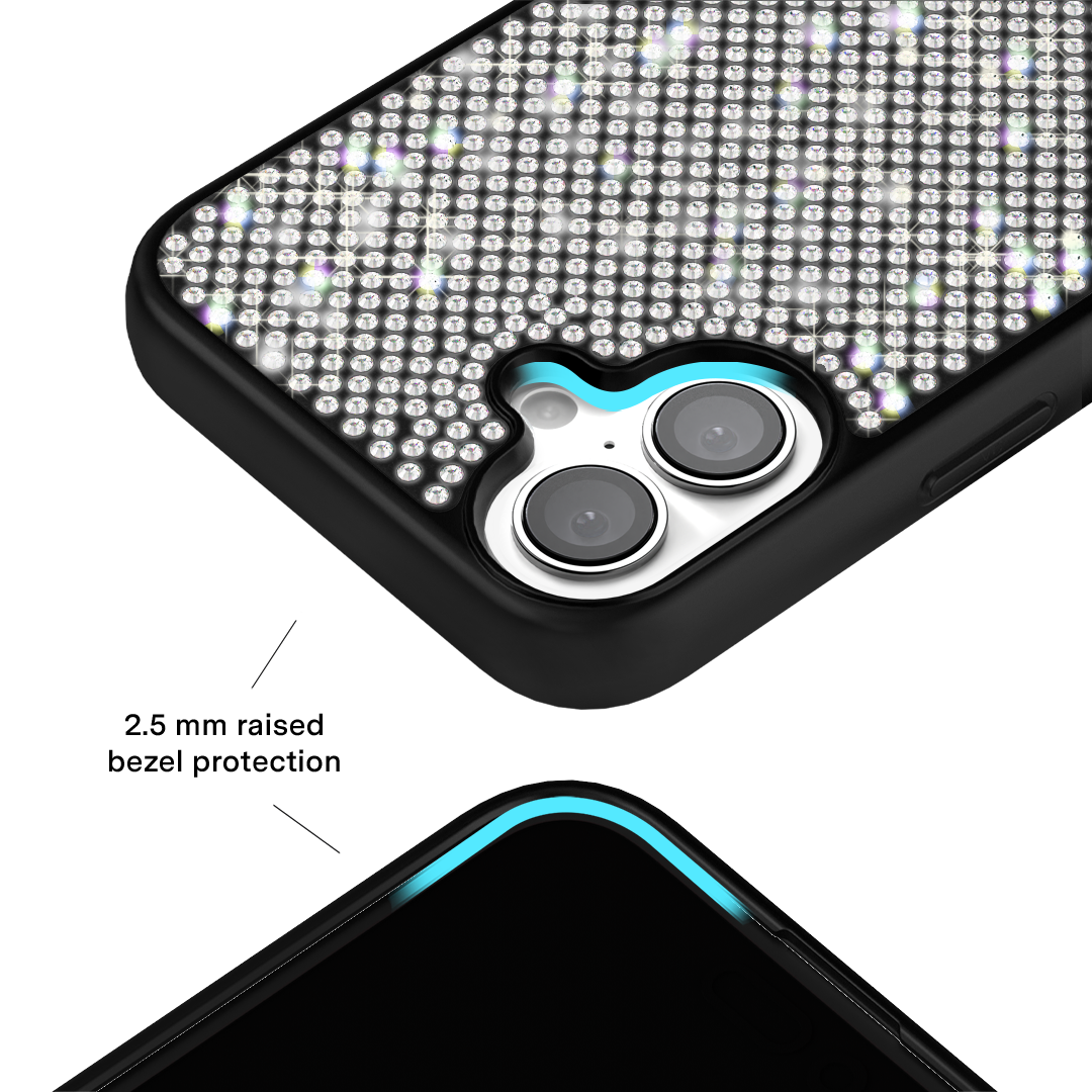 Black Caviar Crystals iPhone Case