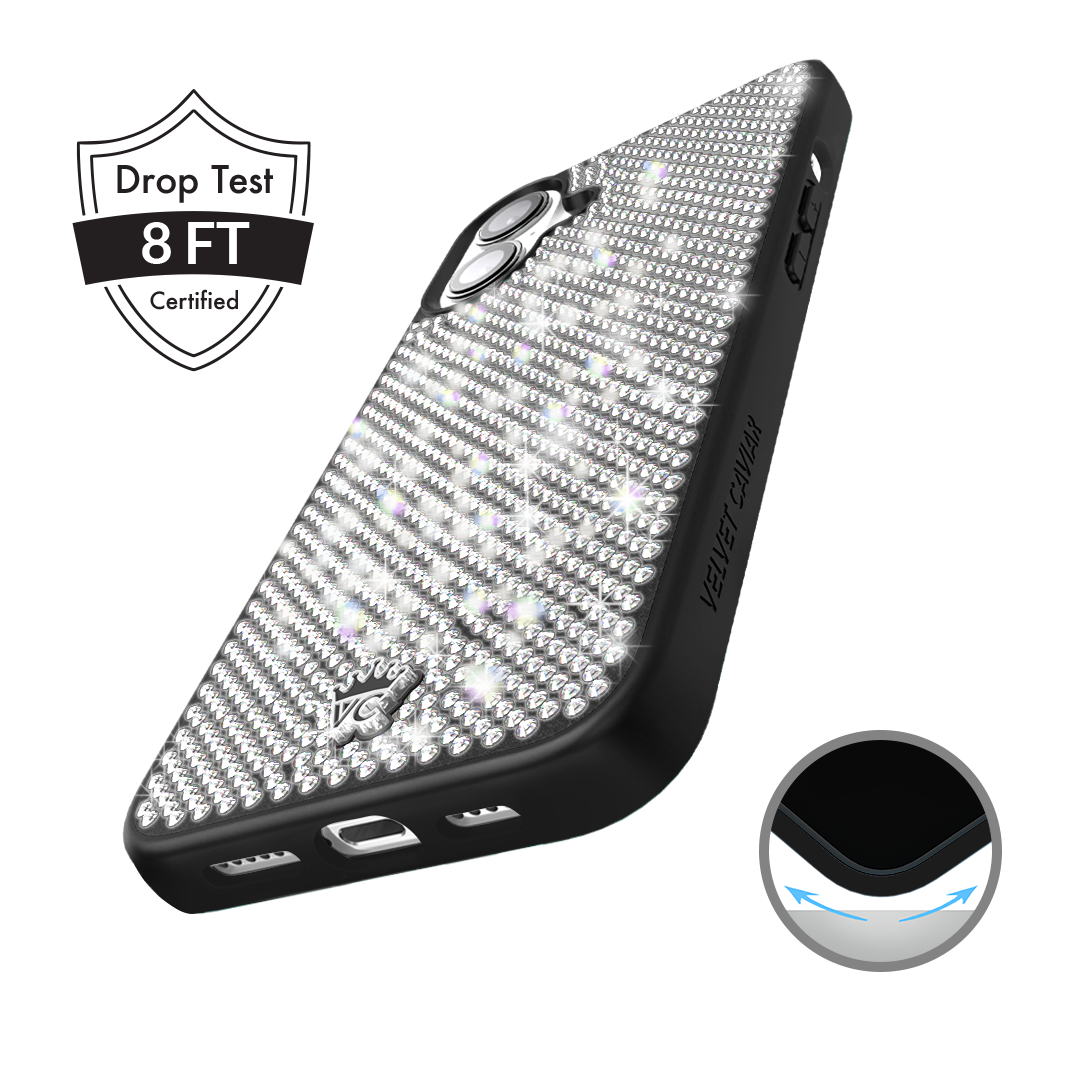 Black Caviar Crystals iPhone Case