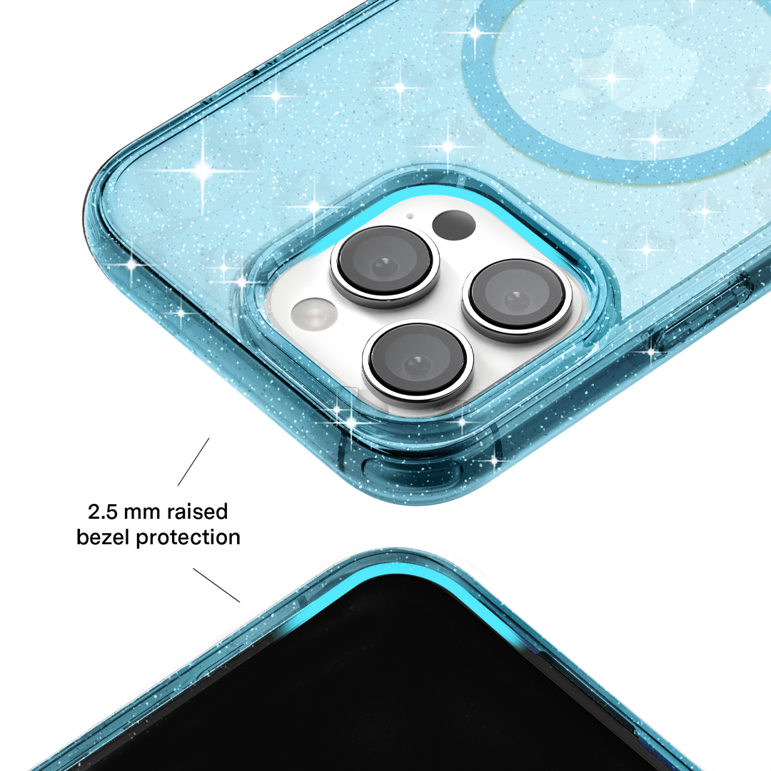 Blue Stardust Glitter iPhone Case