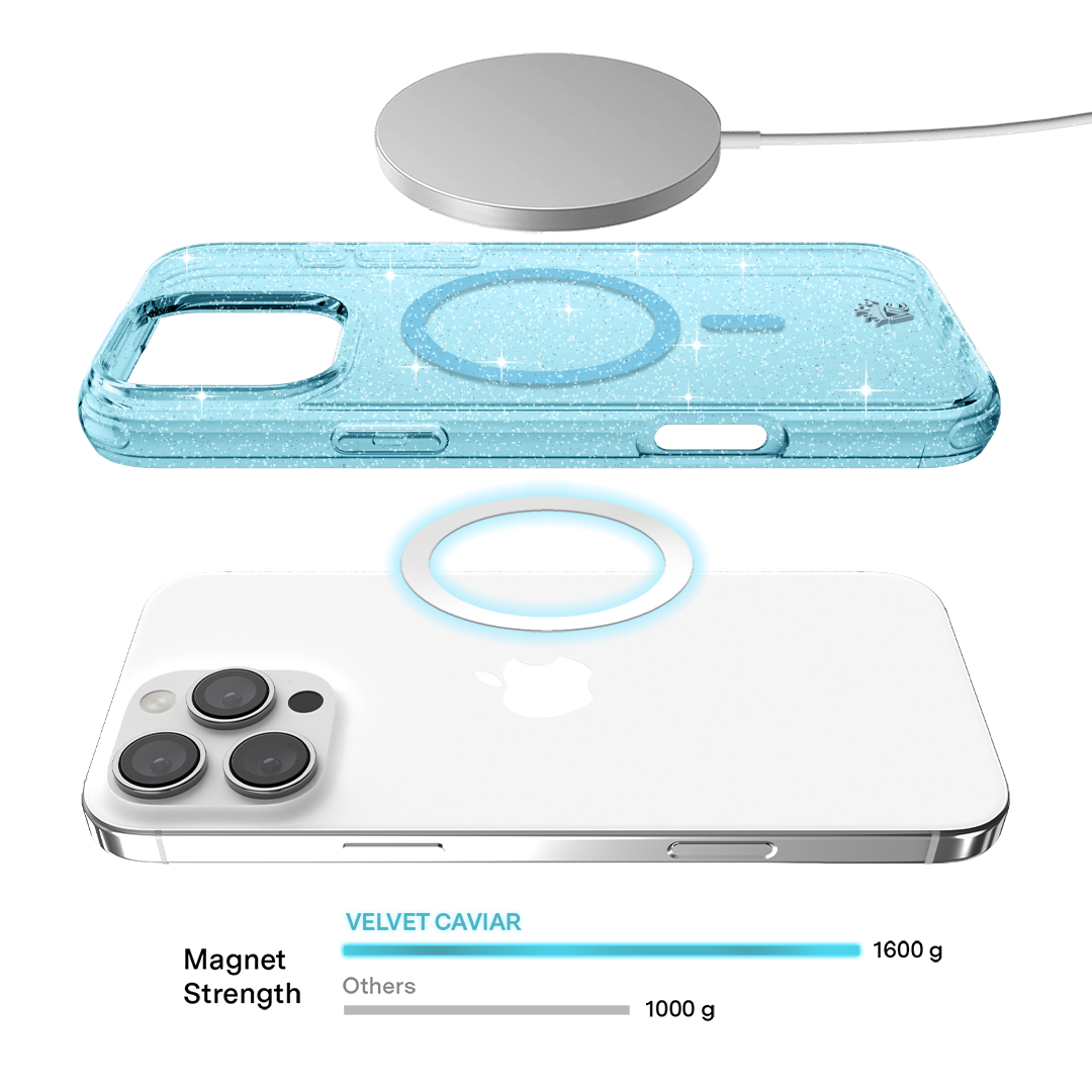 Blue Stardust Glitter iPhone Case