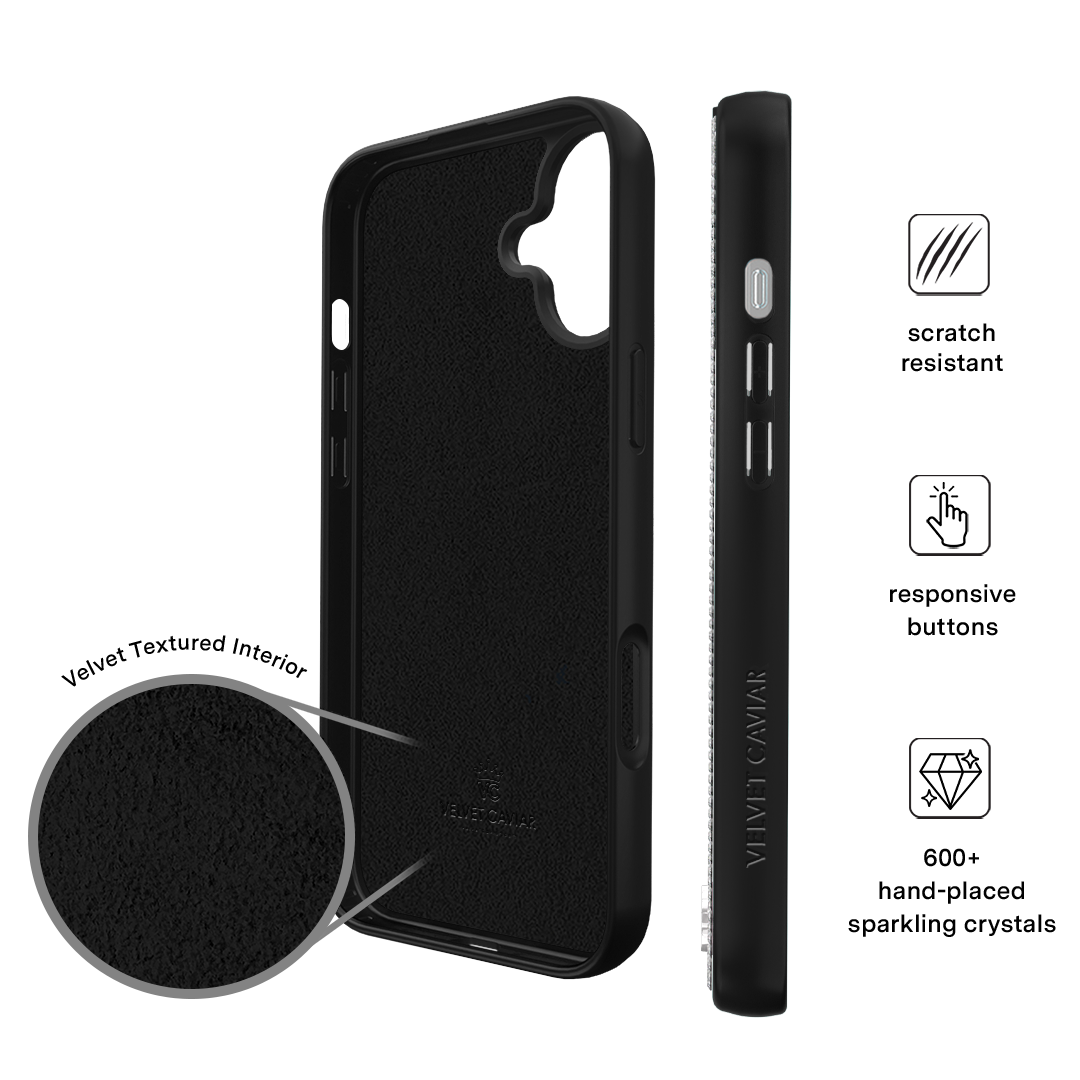 Black Caviar Crystals iPhone Case