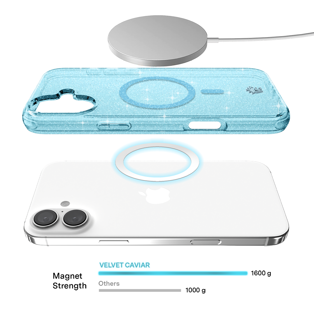 Blue Stardust Glitter iPhone Case