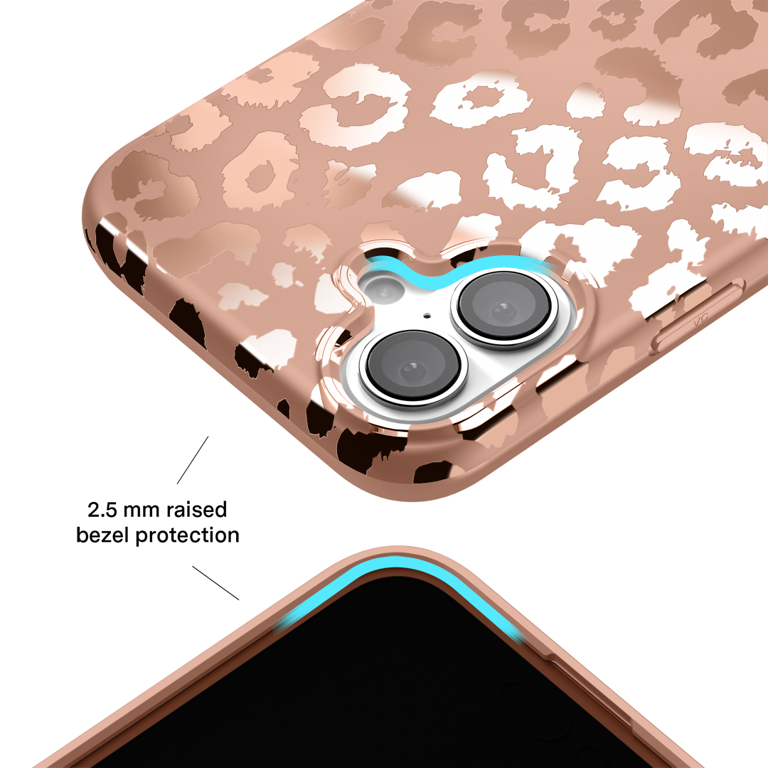 Bronze Chrome Leopard iPhone Case