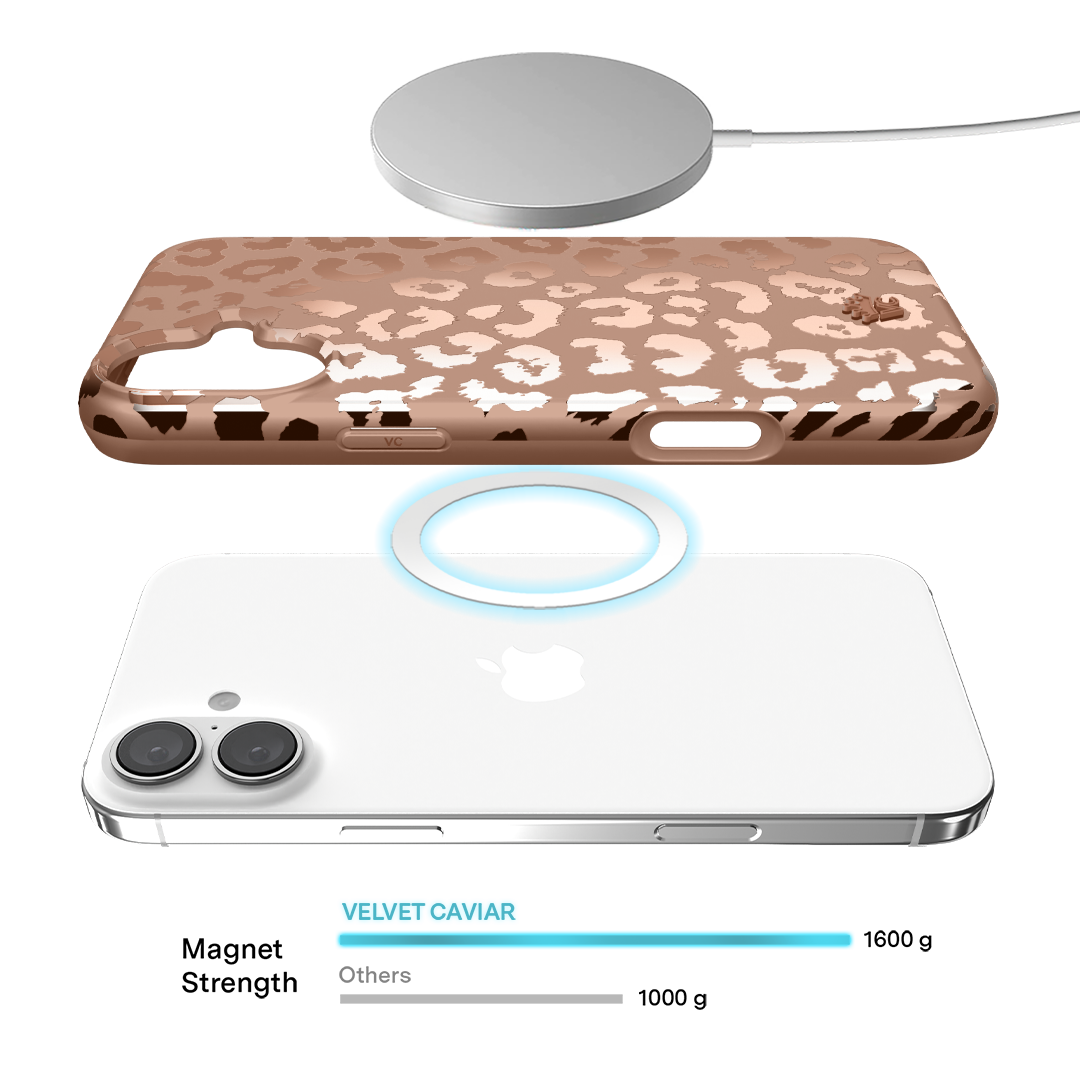 Bronze Chrome Leopard iPhone Case