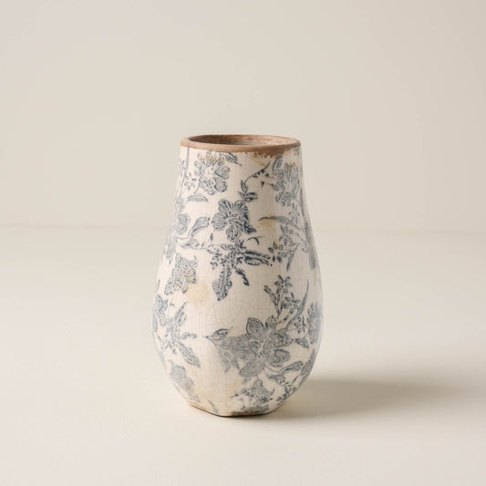 Black and White Distressed Vase