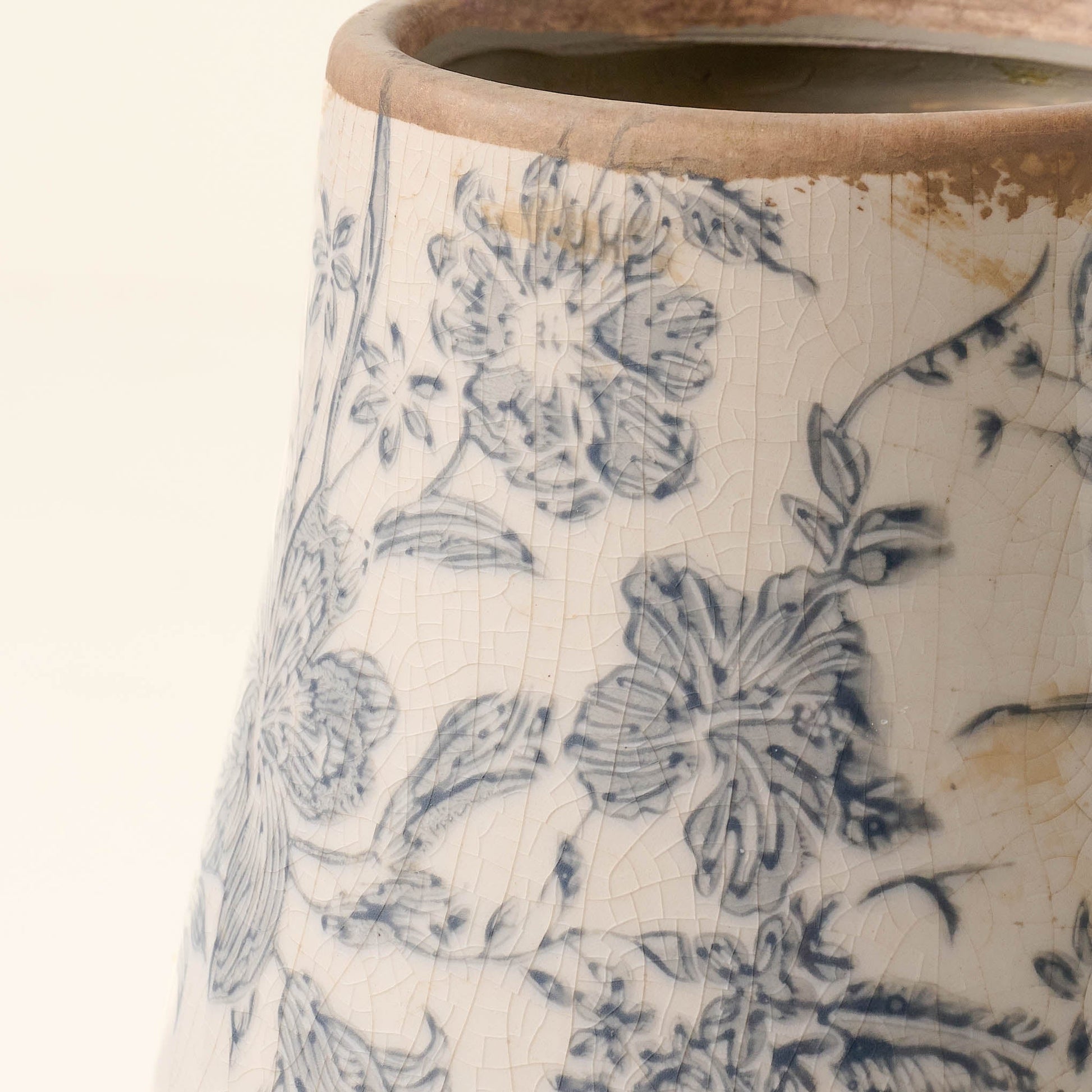 Black and White Distressed Vase