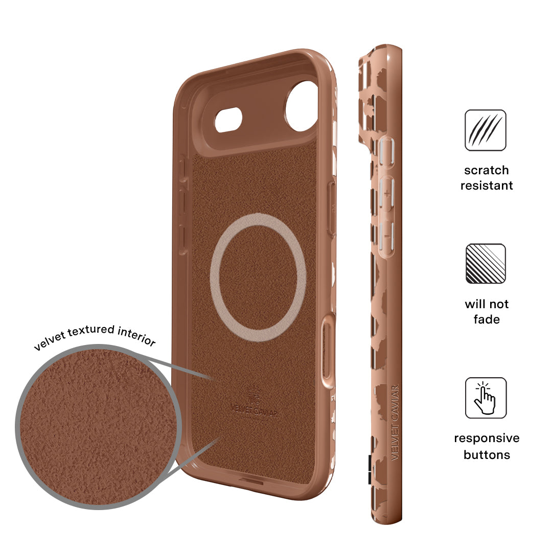 Bronze Chrome Leopard iPhone Case