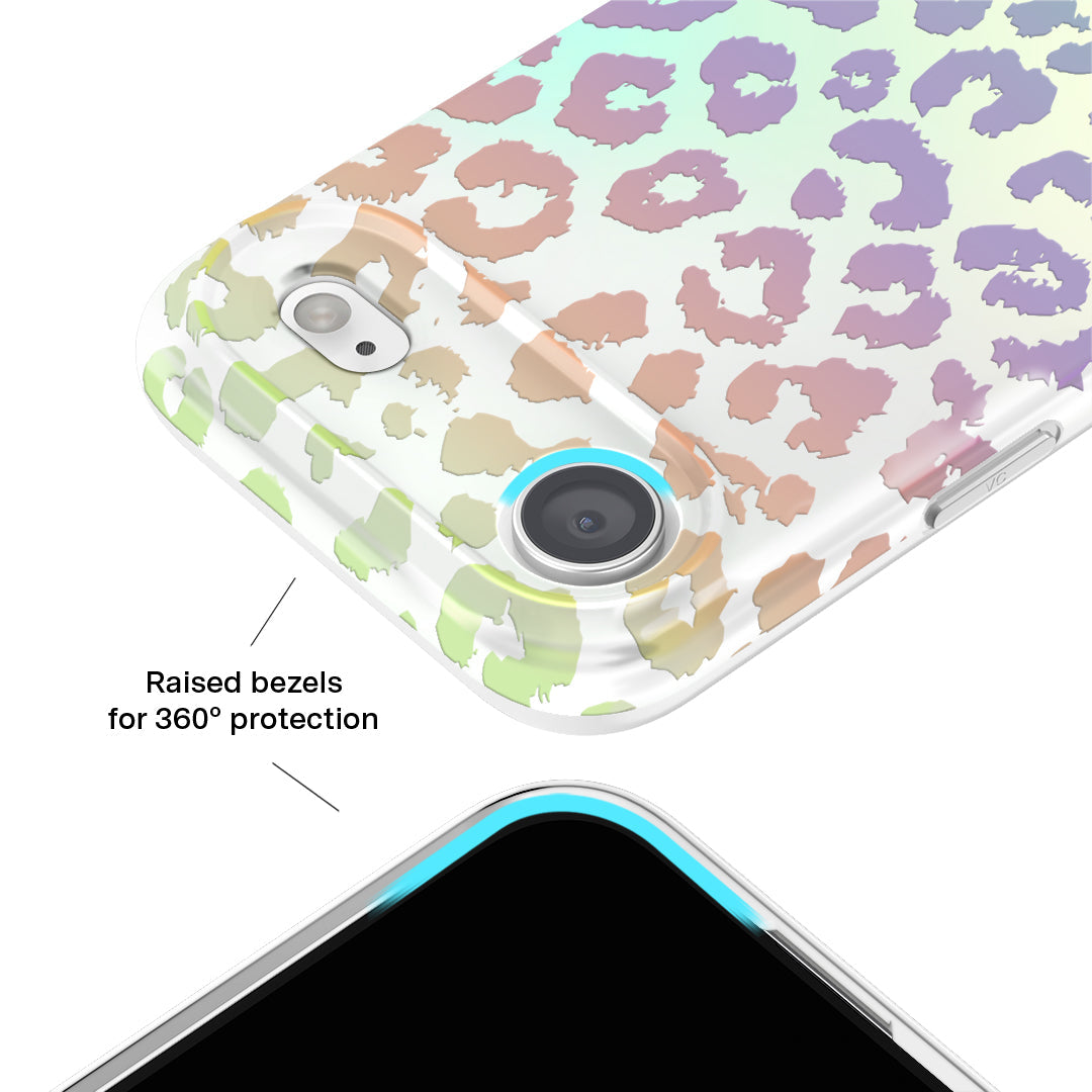 White Opal Leopard iPhone Case