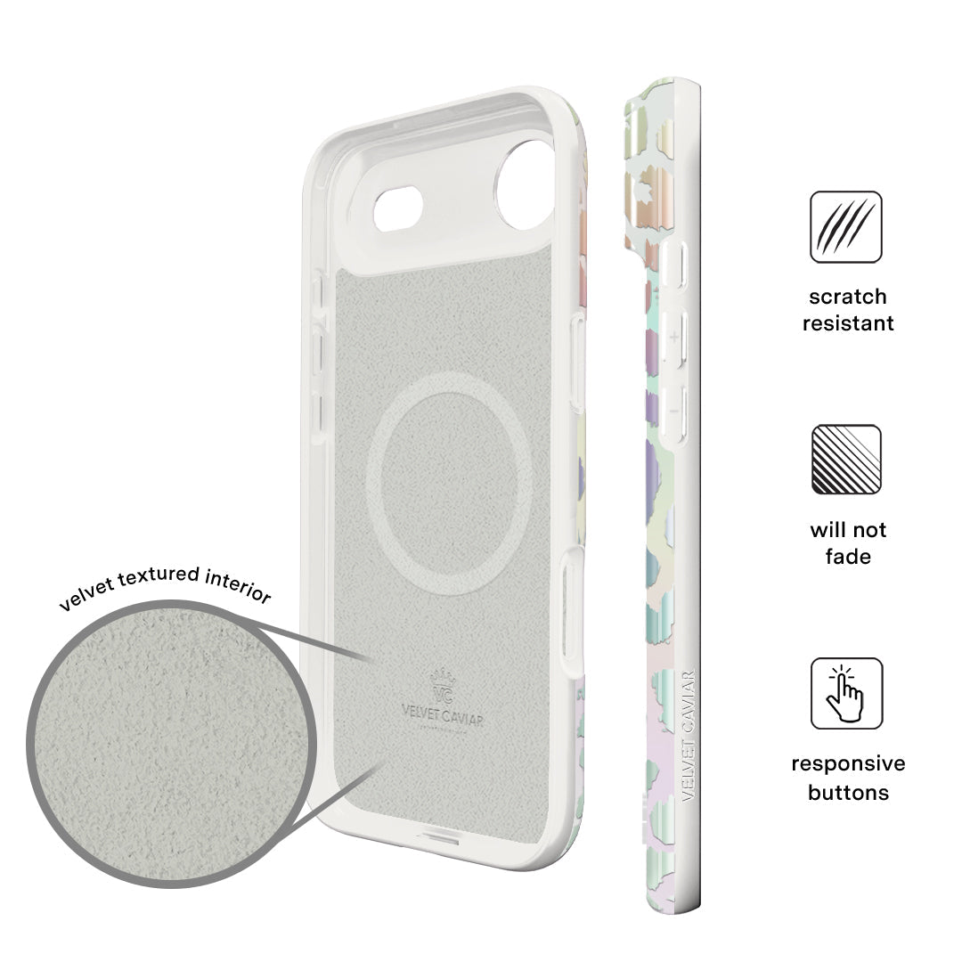 White Opal Leopard iPhone Case