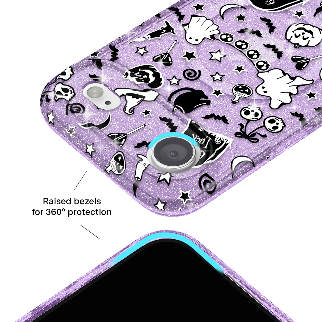 Witchy Lilac Glitter iPhone Case
