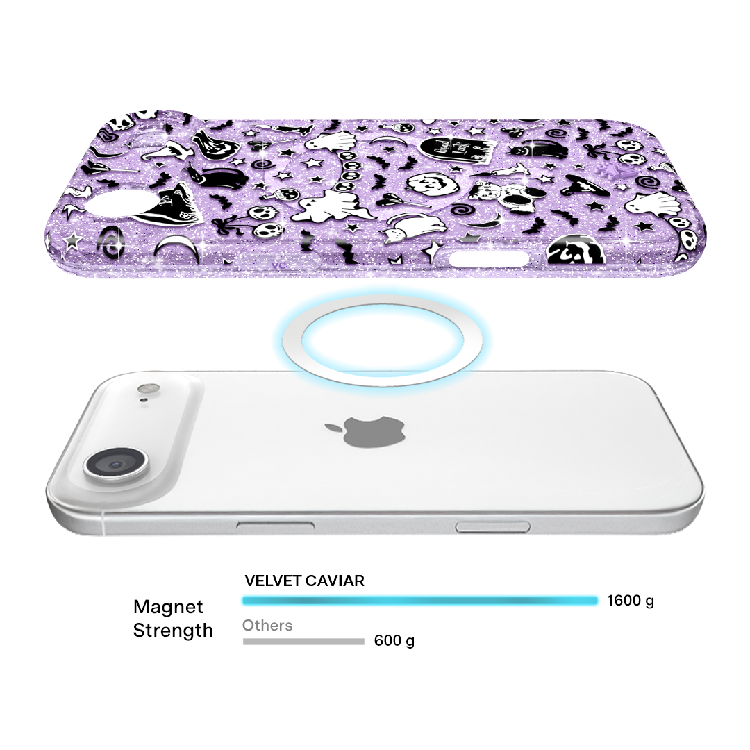 Witchy Lilac Glitter iPhone Case