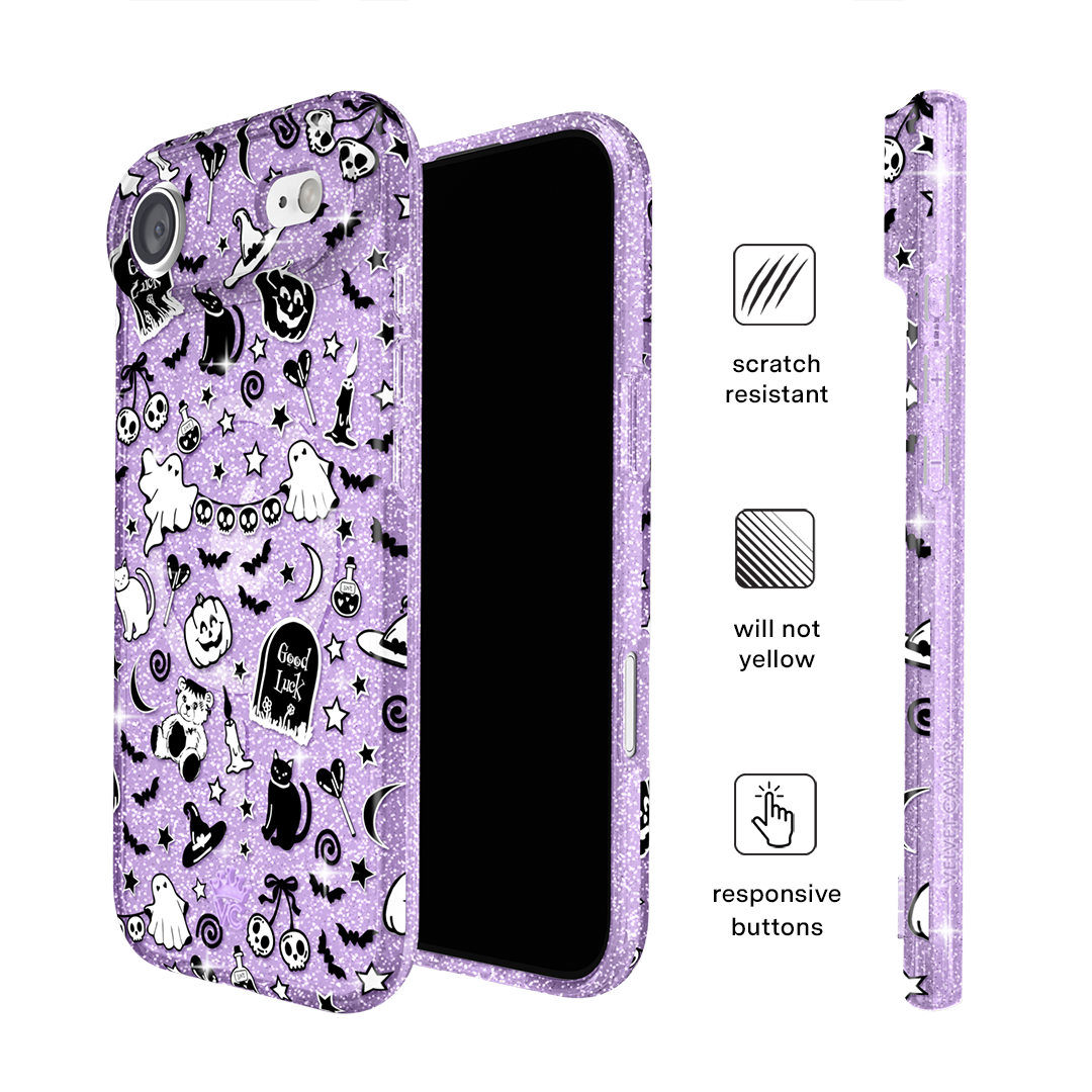 Witchy Lilac Glitter iPhone Case