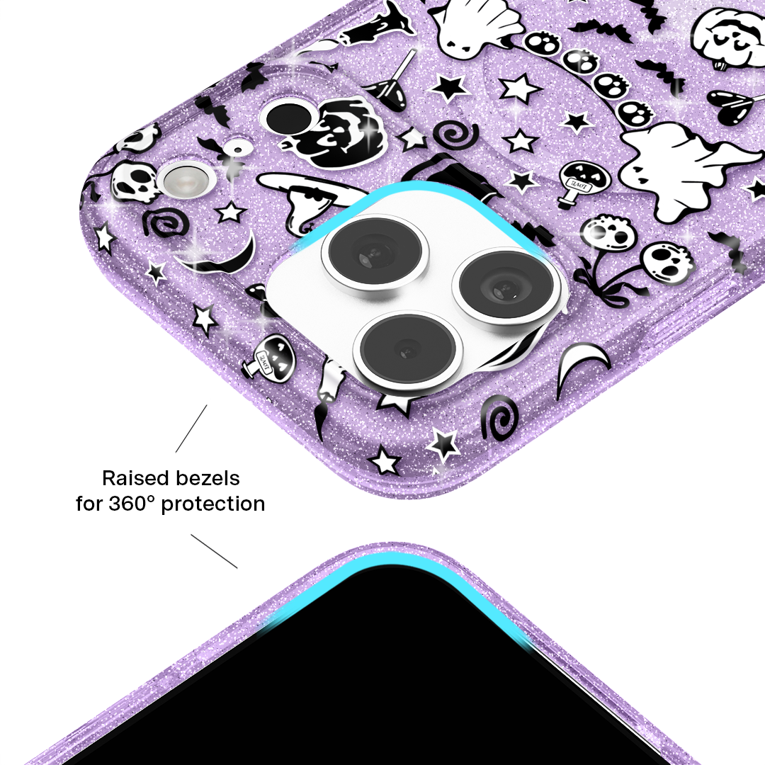 Witchy Lilac Glitter iPhone Case