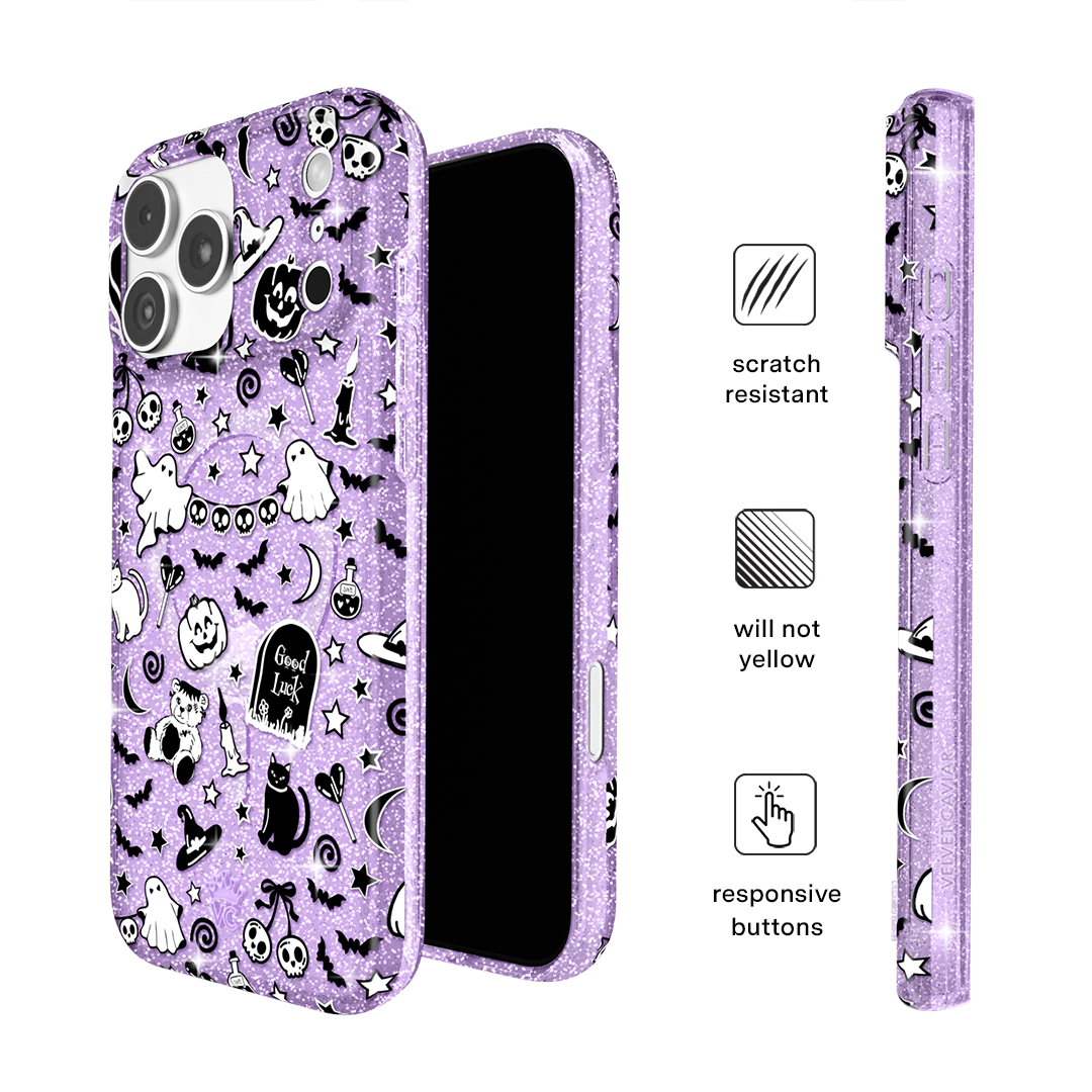 Witchy Lilac Glitter iPhone Case