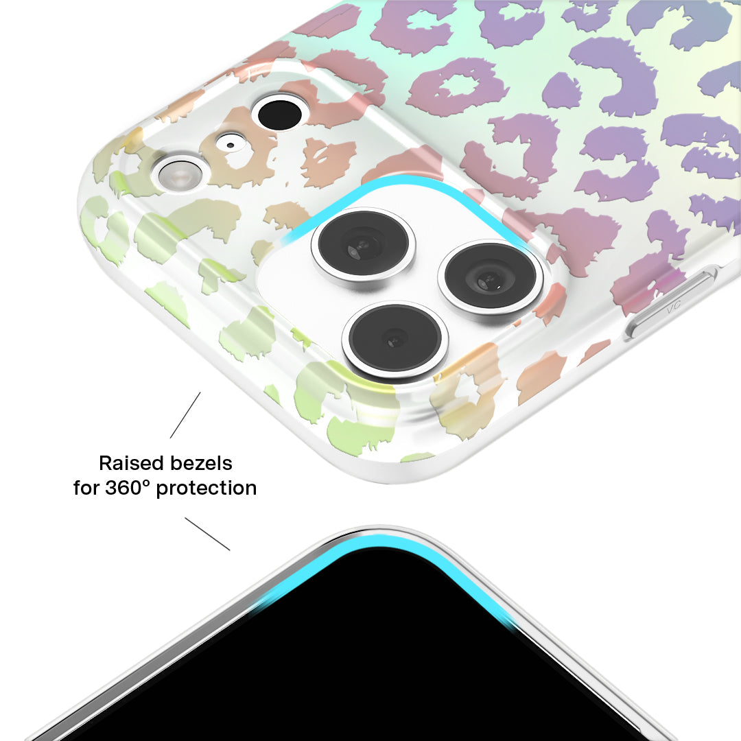 White Opal Leopard iPhone Case
