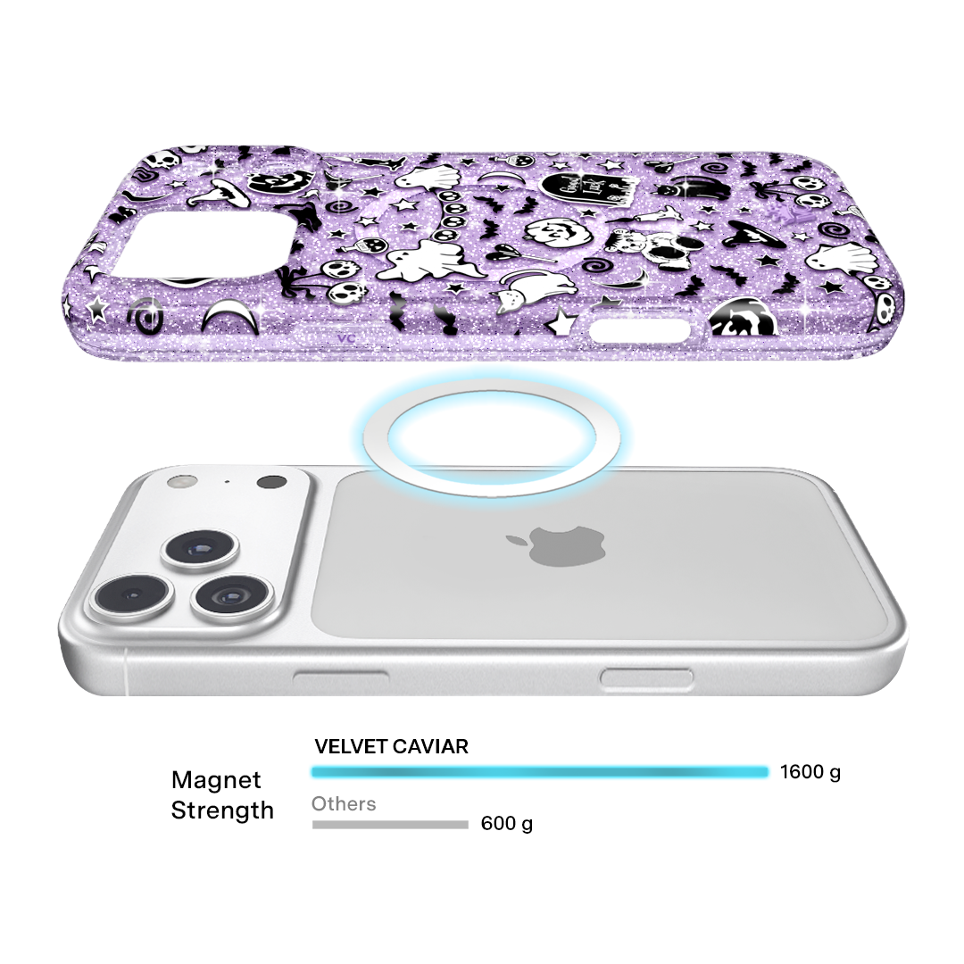 Witchy Lilac Glitter iPhone Case