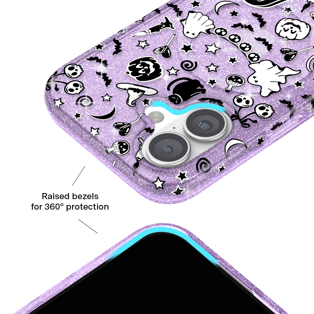 Witchy Lilac Glitter iPhone Case