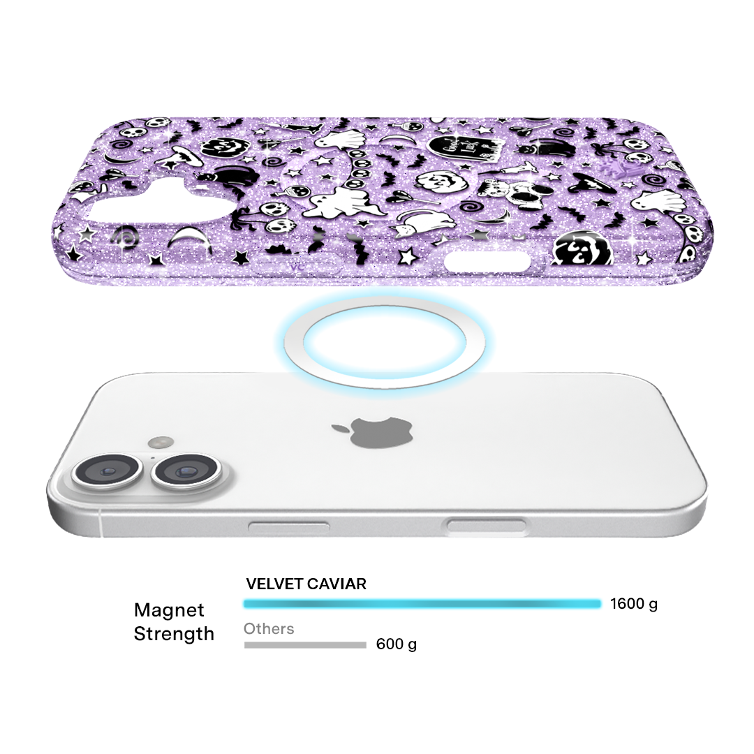 Witchy Lilac Glitter iPhone Case