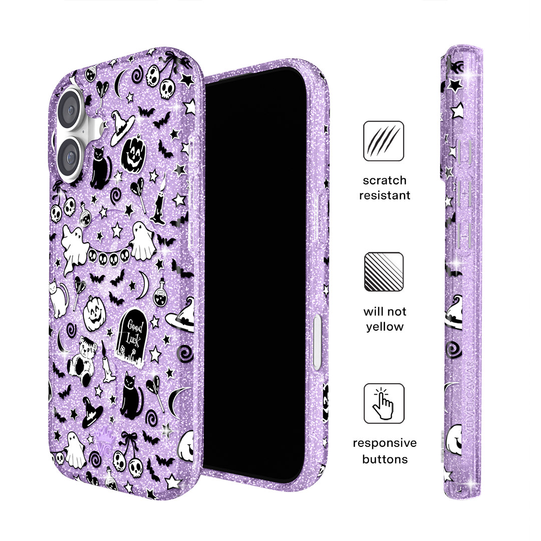 Witchy Lilac Glitter iPhone Case
