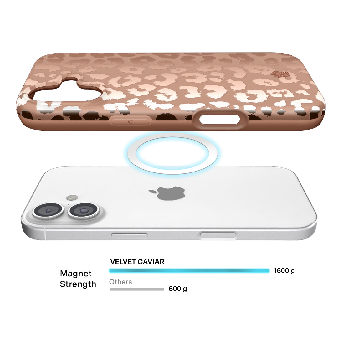 Bronze Chrome Leopard iPhone Case