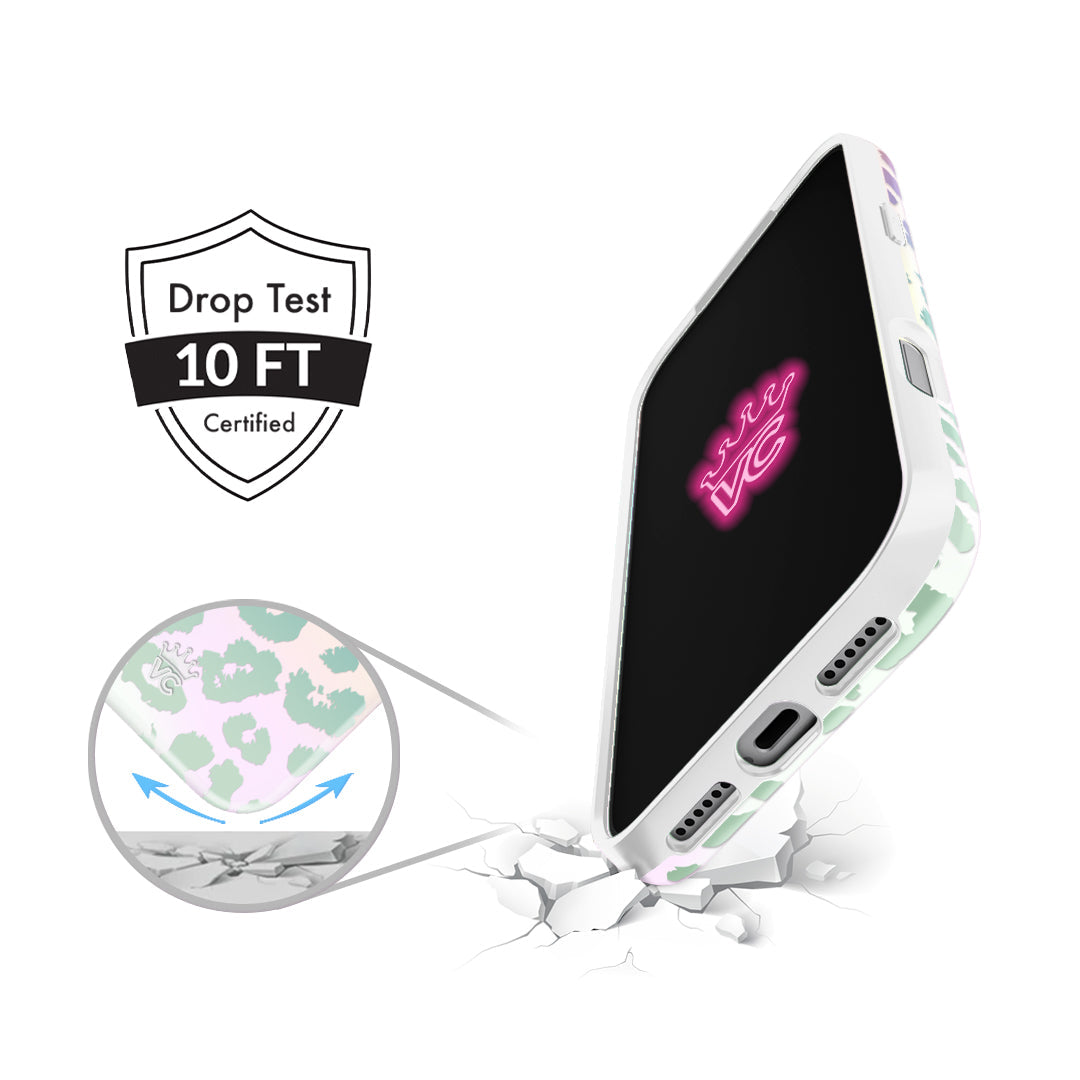 White Opal Leopard iPhone Case