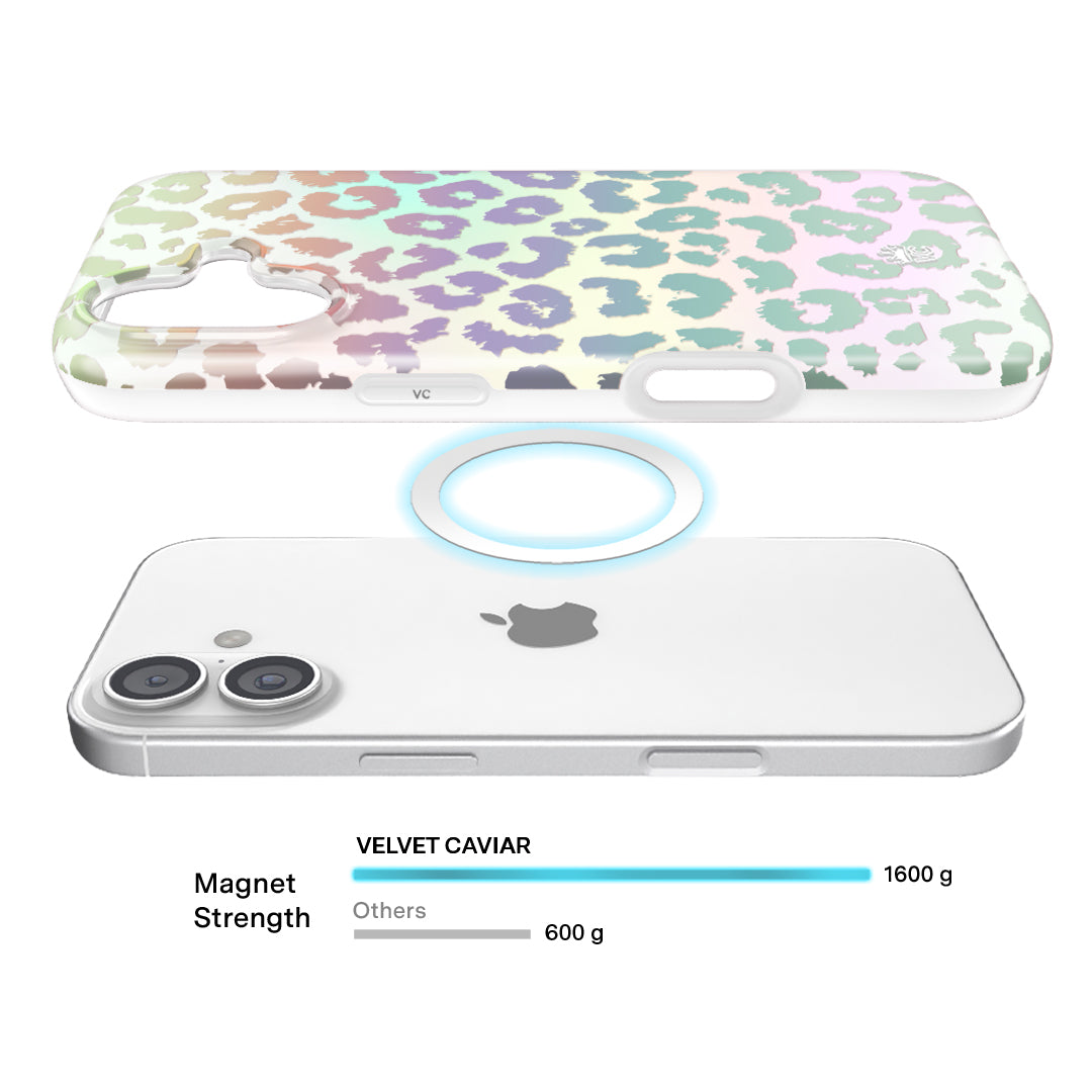 White Opal Leopard iPhone Case