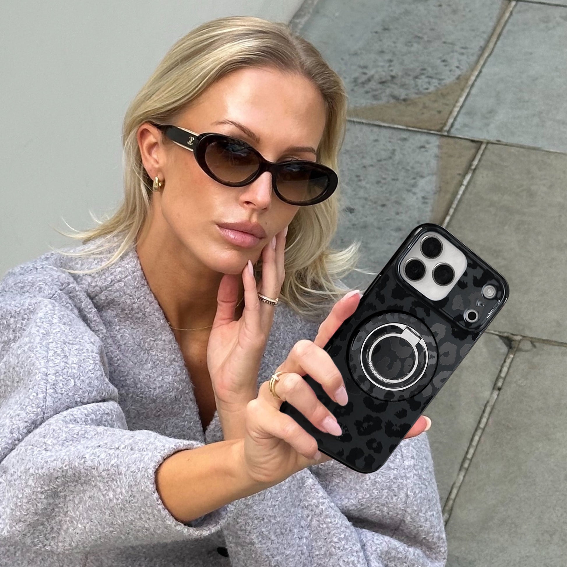 Black Leopard MagSafe Grip Ring