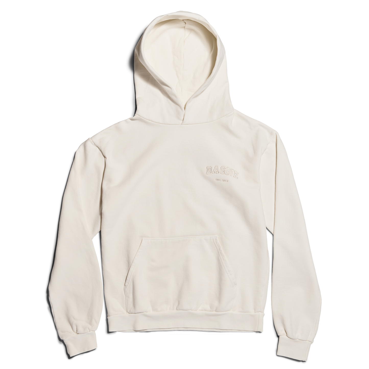 Varsity Logo Hoodie in Moonbeam, XS