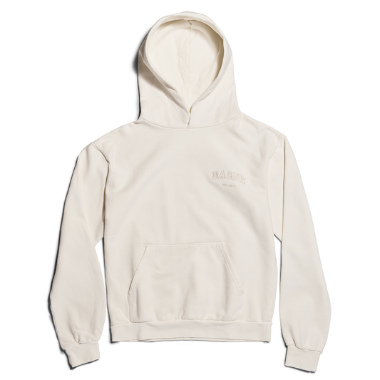 Varsity Logo Hoodie in Moonbeam, XS