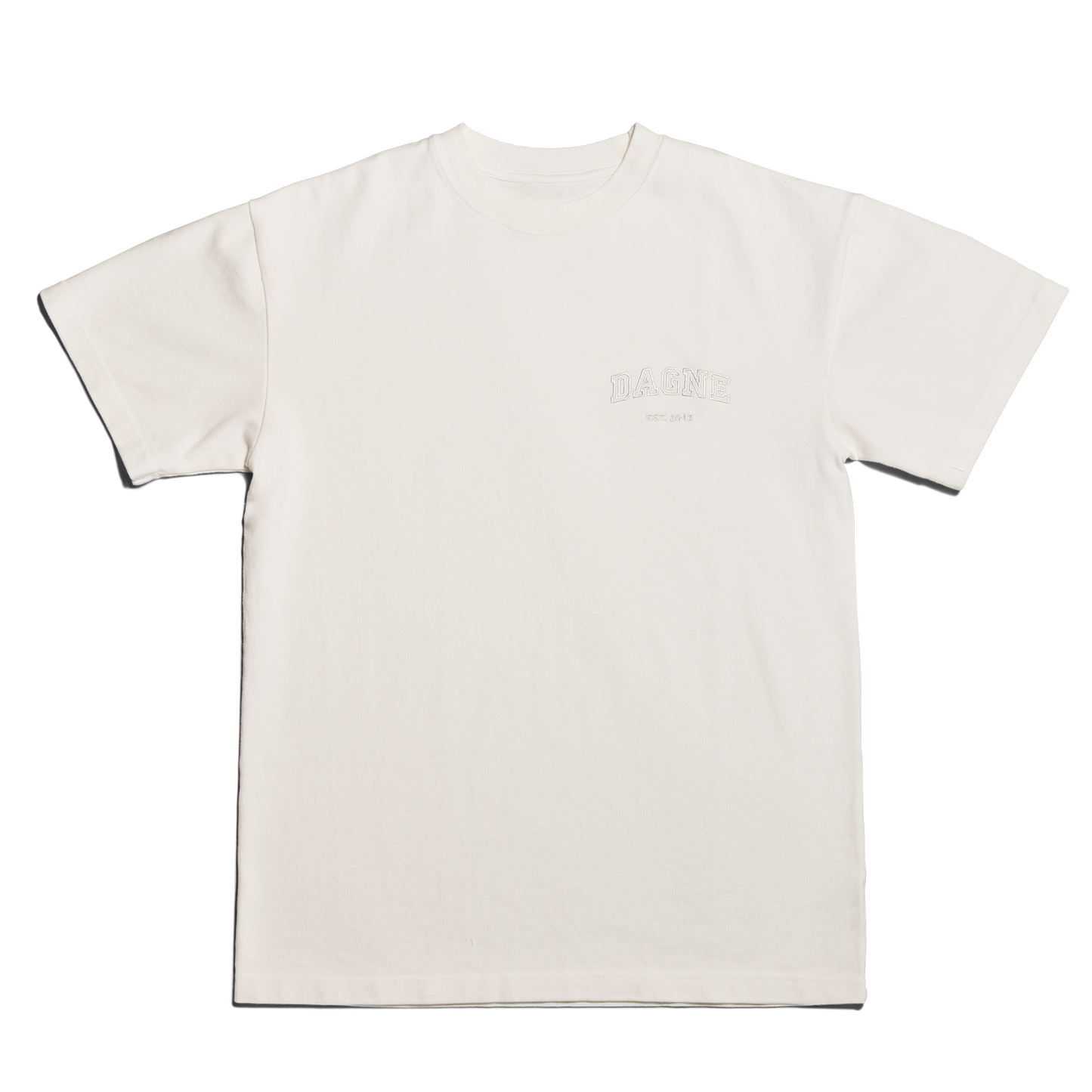 Varsity Logo T-shirt in Moonbeam, Small